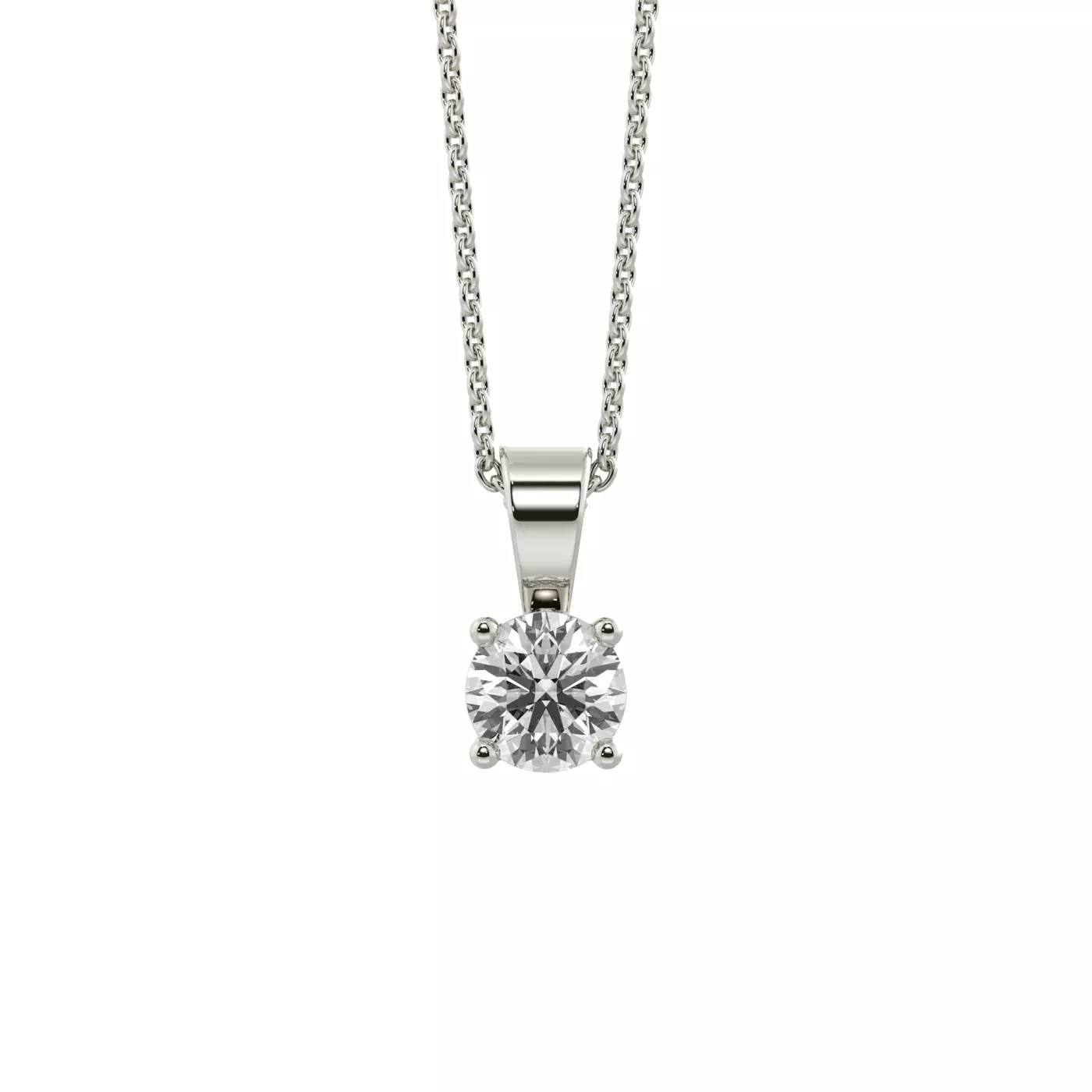 Classic Solitaire Silver Engagement Ring