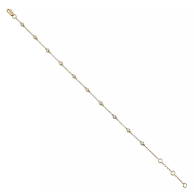 Bezel Lab Diamond Station Bracelet (.25 ct. tw.)