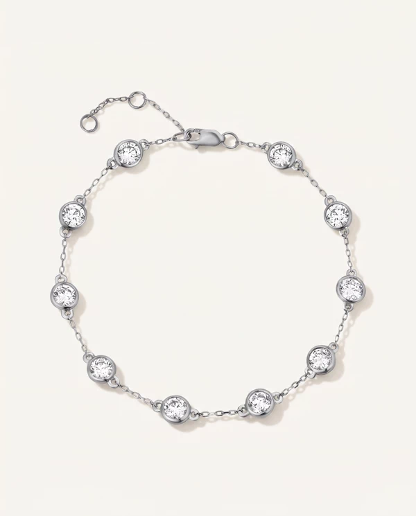 Diamond Bracelets Bezel Lab Diamond Station Bracelet (2.00 ct. tw.)