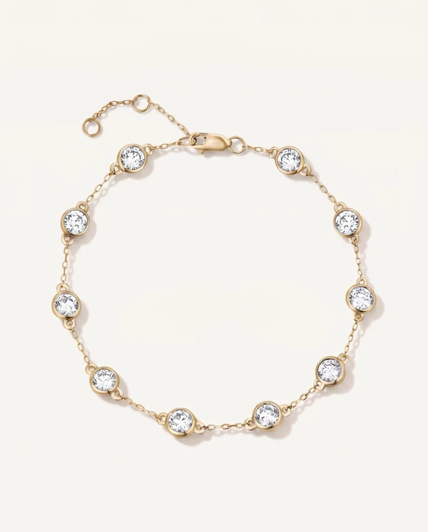 Diamond Bracelets Bezel Lab Diamond Station Bracelet (2.00 ct. tw.)