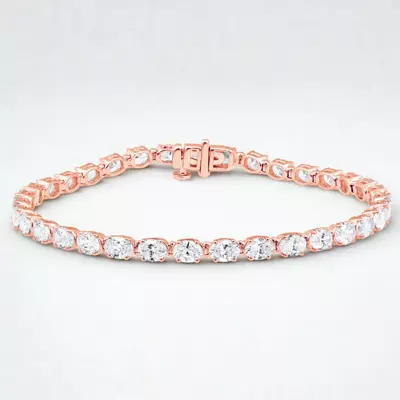 Oval Lab Diamond East-West Tennis Bracelet (7 ct. tw.)