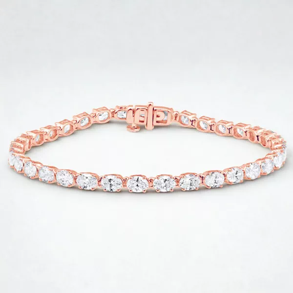 Oval Lab Diamond East-West Tennis Bracelet (7 ct. tw.)