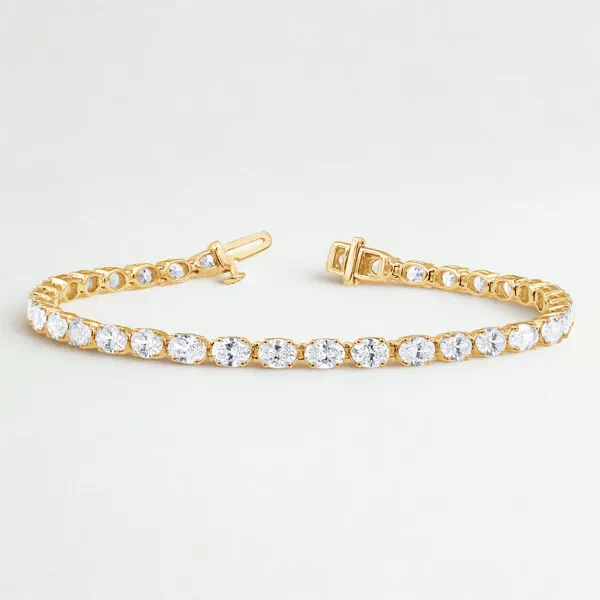 Oval Lab Diamond East-West Tennis Bracelet (7 ct. tw.)