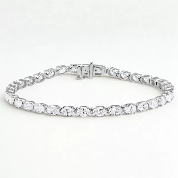 Oval Lab Diamond East-West Tennis Bracelet (7 ct. tw.)