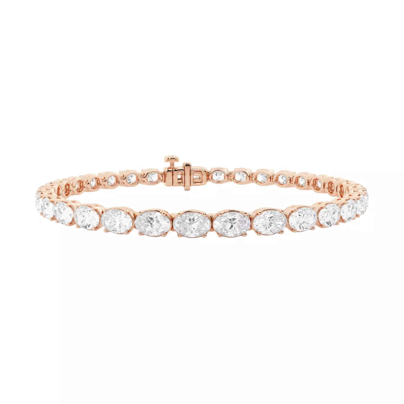 Diamonds, Uninterrupted 14K Rose Gold Engagement Ring