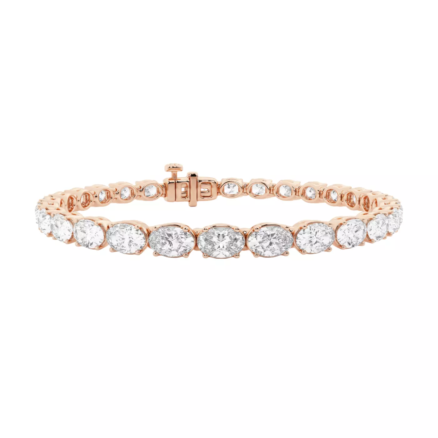 Diamonds, Uninterrupted 14K Rose Gold Engagement Ring