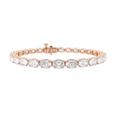 Oval Lab Diamond East-West Tennis Bracelet (10 ct. tw.)