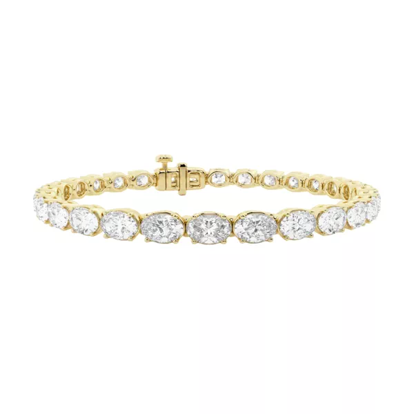 Oval Lab Diamond East-West Tennis Bracelet (10 ct. tw.)