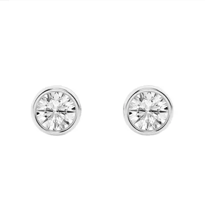 Round Lab Diamond Bezel Stud Earrings (1/2 ct. tw.)