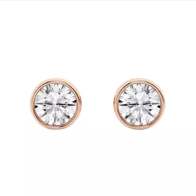 Round Lab Diamond Bezel Stud Earrings (1 1/2 ct. tw.)