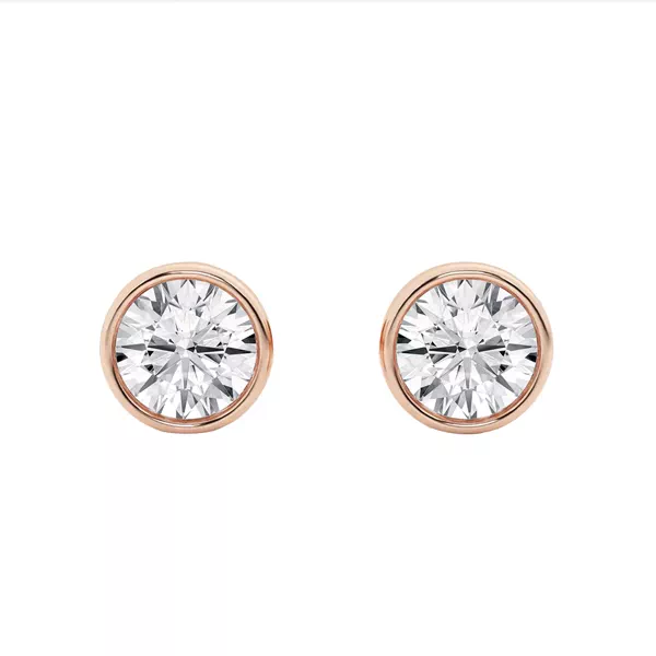 Round Lab Diamond Bezel Stud Earrings (1 1/2 ct. tw.)