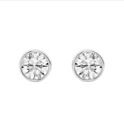Round Lab Diamond Bezel Stud Earrings (1 1/2 ct. tw.)