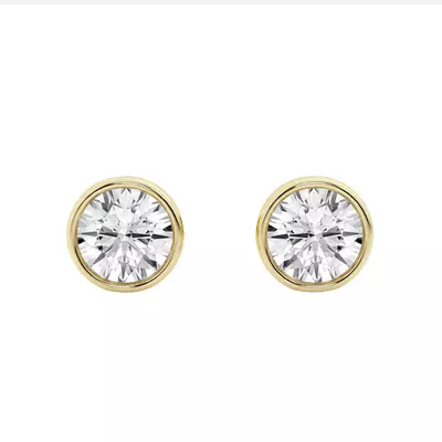 Round Lab Diamond Bezel Stud Earrings (1 1/2 ct. tw.)