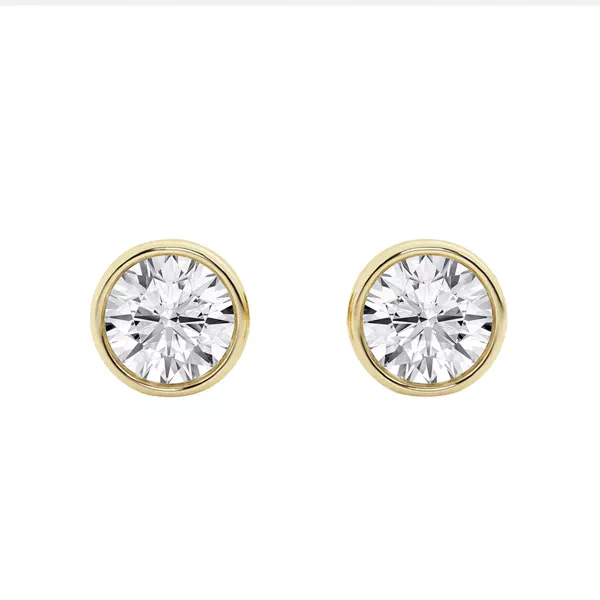 Round Lab Diamond Bezel Stud Earrings (1 1/2 ct. tw.)