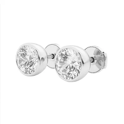 Round Lab Diamond Bezel Stud Earrings (3 ct. tw.)