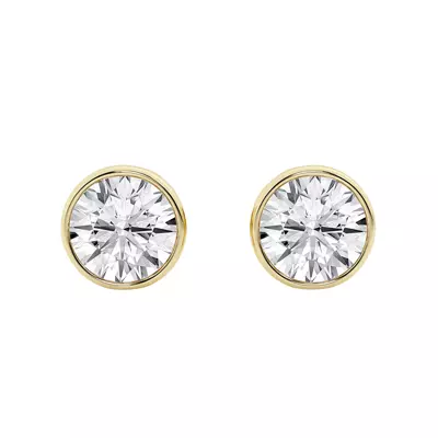 Round Lab Diamond Bezel Stud Earrings (3 ct. tw.)