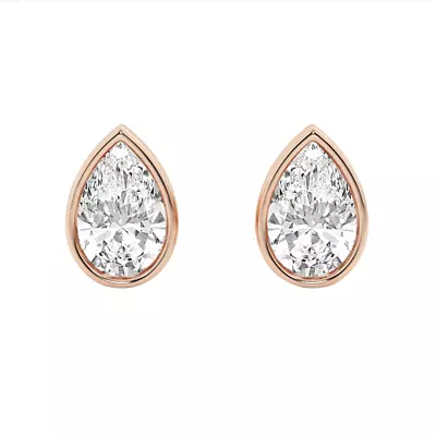Pear Lab Diamond Bezel Stud Earrings (1 1/2 ct. tw.)