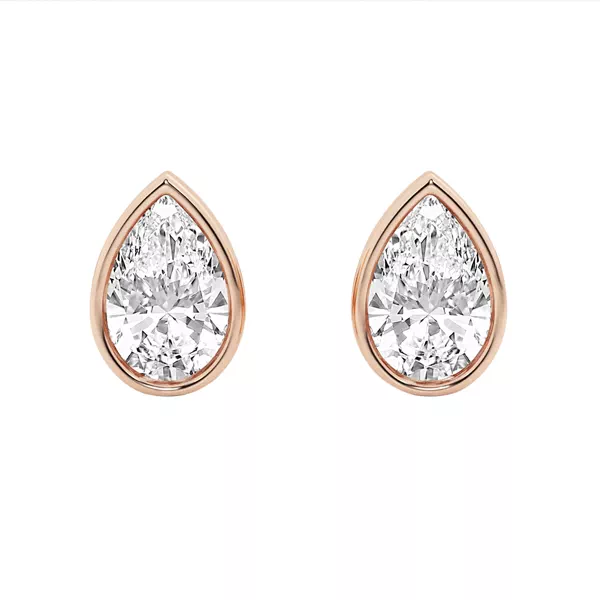 Pear Lab Diamond Bezel Stud Earrings (1 1/2 ct. tw.)