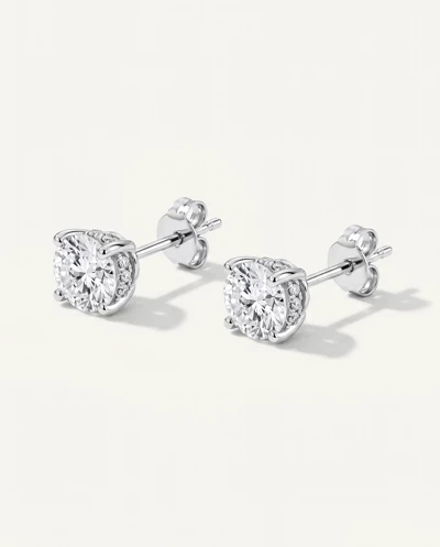 Hidden Halo Lab Diamond Stud