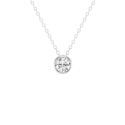 Modern Bezel Round Lab Diamond Necklace (1/2 ct. tw.)