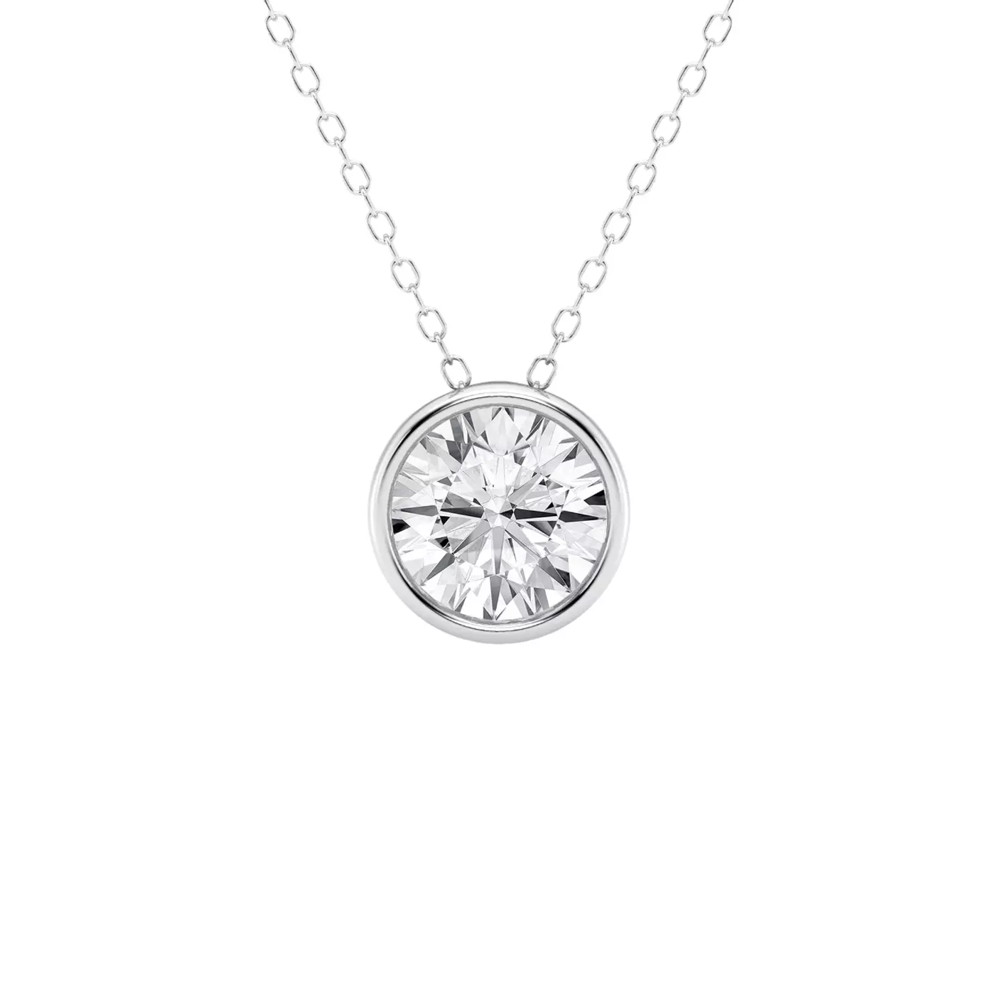 Diamond-First Design 14K White Gold Engagement Ring