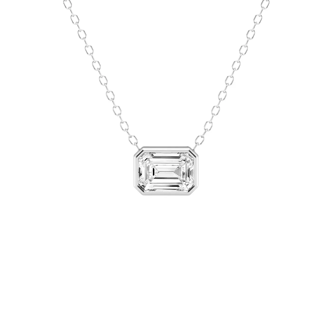 Diamond-First Design 14K White Gold Engagement Ring