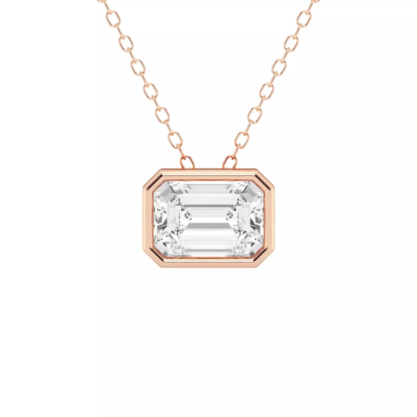 Diamond-First Design 14K Rose Gold Engagement Ring