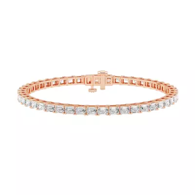 Emerald Lab Diamond East-West Tennis Bracelet (7 ct. tw.)