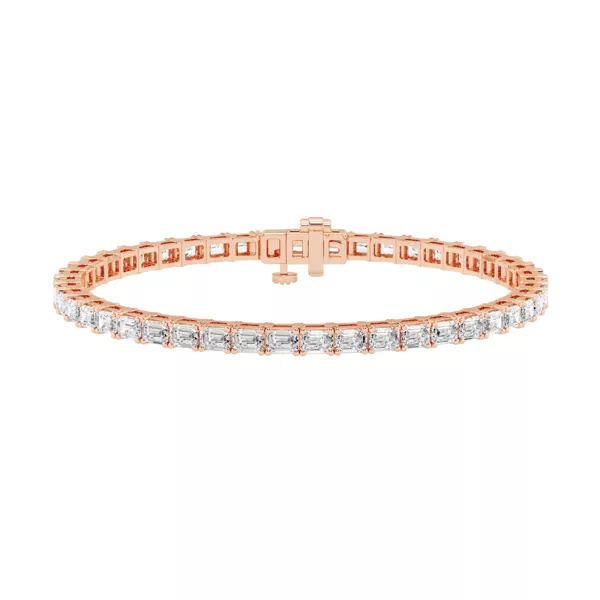 Emerald Lab Diamond East-West Tennis Bracelet (7 ct. tw.)