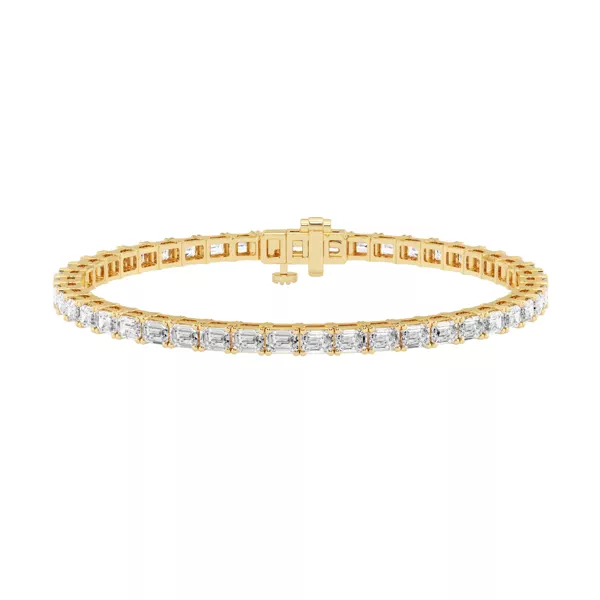 Emerald Lab Diamond East-West Tennis Bracelet (7 ct. tw.)