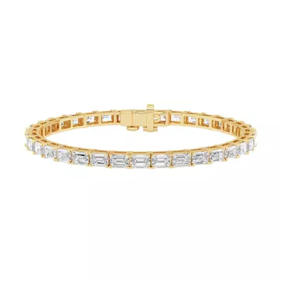 Emerald Lab Diamond East-West Tennis Bracelet (9 ct. tw.)