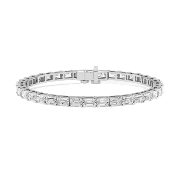 Emerald Lab Diamond East-West Tennis Bracelet (9 ct. tw.)