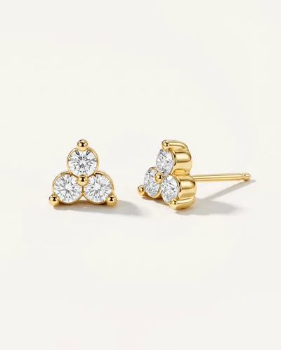 Triad Round Lab Diamond Stud Earrings