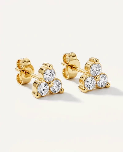 Triad Round Lab Diamond Stud Earrings