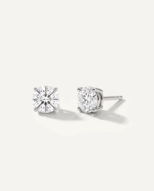 Diamond Earrings Lab Diamond Silver Stud earrings (1.00 ct. tw.)