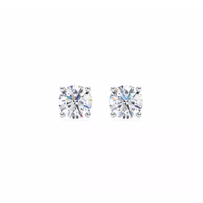 Lab Diamond Silver Stud Earrings (1.50 ct. tw.)