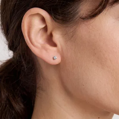 Lab Diamond Silver Stud Earrings (.25 ct. tw.)