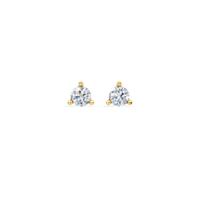 Three-Prong Martini Lab Diamond Silver Studs (1/4 ct. tw.)