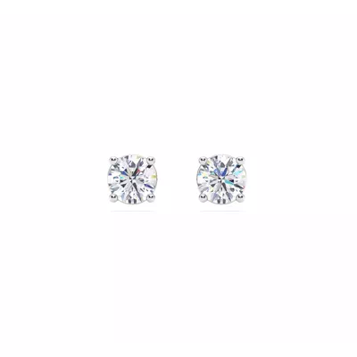 Lab Diamond Silver Stud Earrings (.75 ct. tw.)