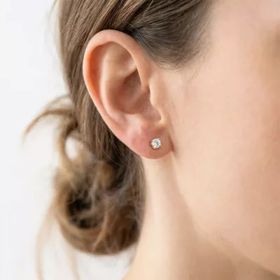 Lab Diamond Vermeil Stud Earrings (.75 ct. tw.)