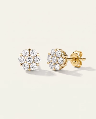 Flower Cluster Lab Diamond Studs (1/2 ct. tw.)