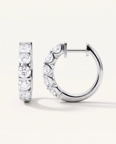 Bar Set Lab Diamond Hoop Earrings