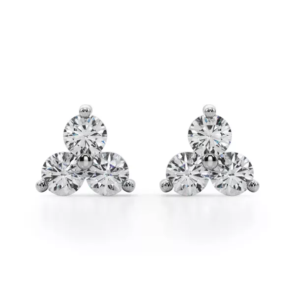 Trio Lab Diamond Stud Earrings (1 ct. tw.)