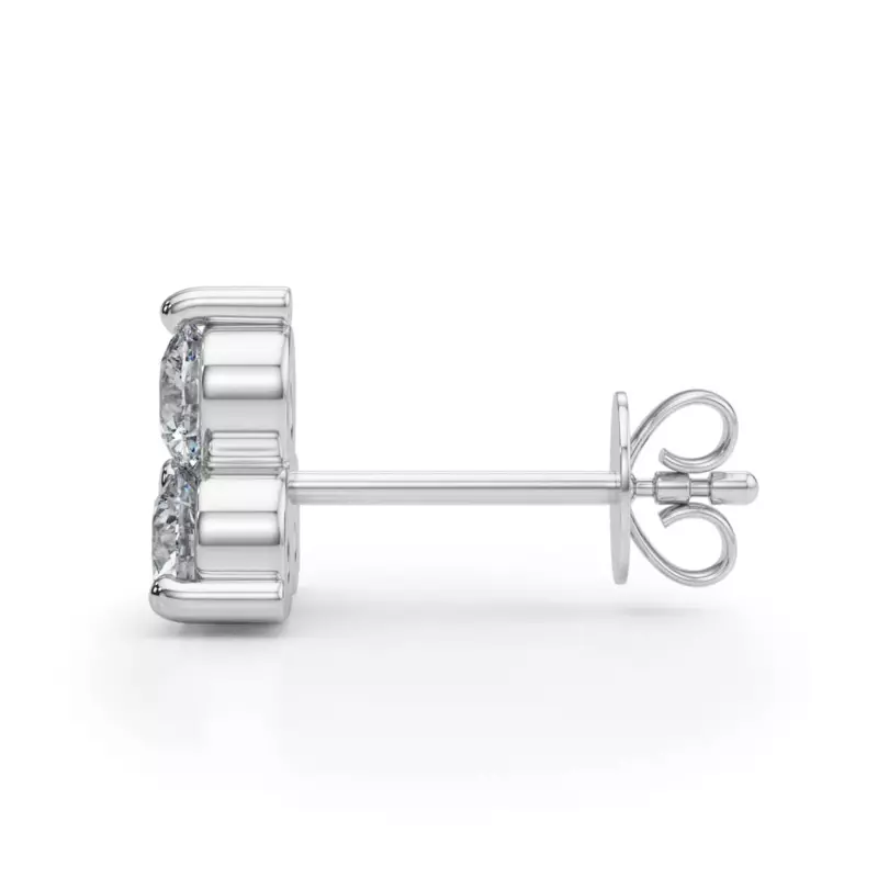 14K White Gold Trio Lab Diamond Stud Earrings (1 ct. tw.)