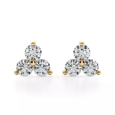 Trio Lab Diamond Stud Earrings (1 ct. tw.)
