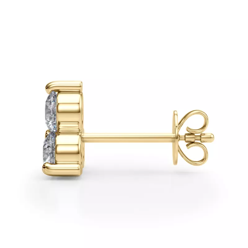 14K Yellow Gold Trio Lab Diamond Stud Earrings (1 ct. tw.)