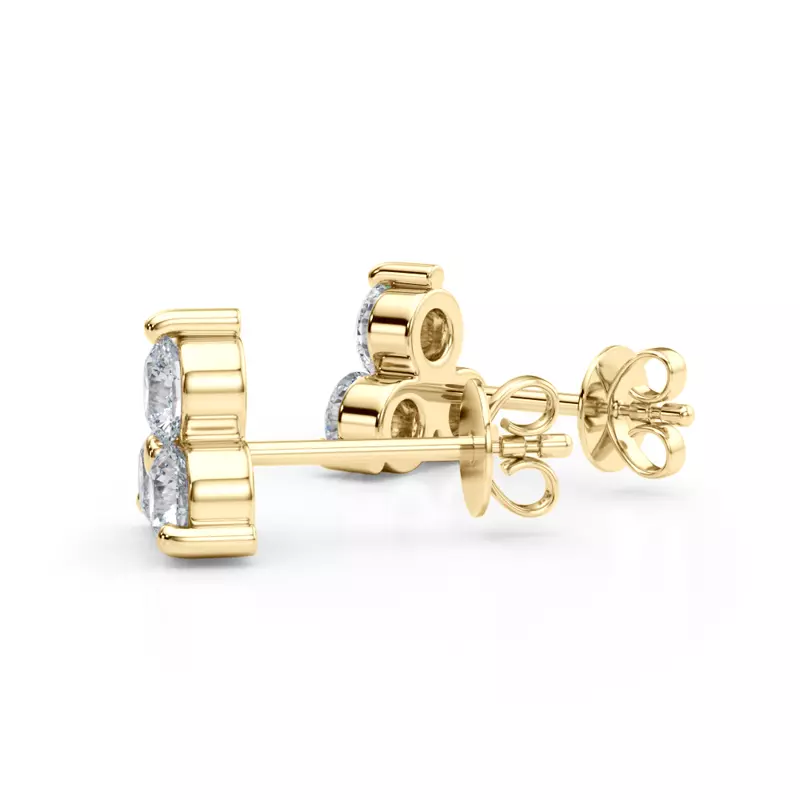 14K Yellow Gold Trio Lab Diamond Stud Earrings (1 ct. tw.)