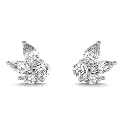 Marquise Cluster Lab Diamond Stud Earrings