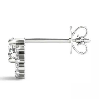 Petal Cluster Lab Diamond Stud Earrings