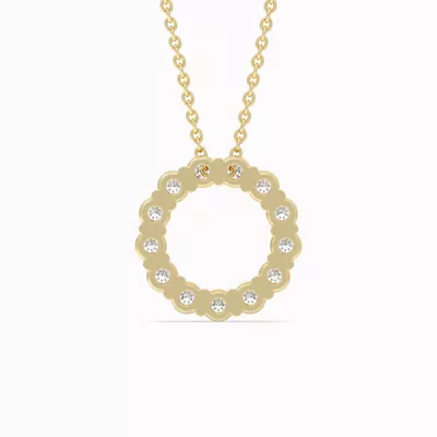 Circle Lab Diamond Vermeil Necklace (1.00 ct. tw.)